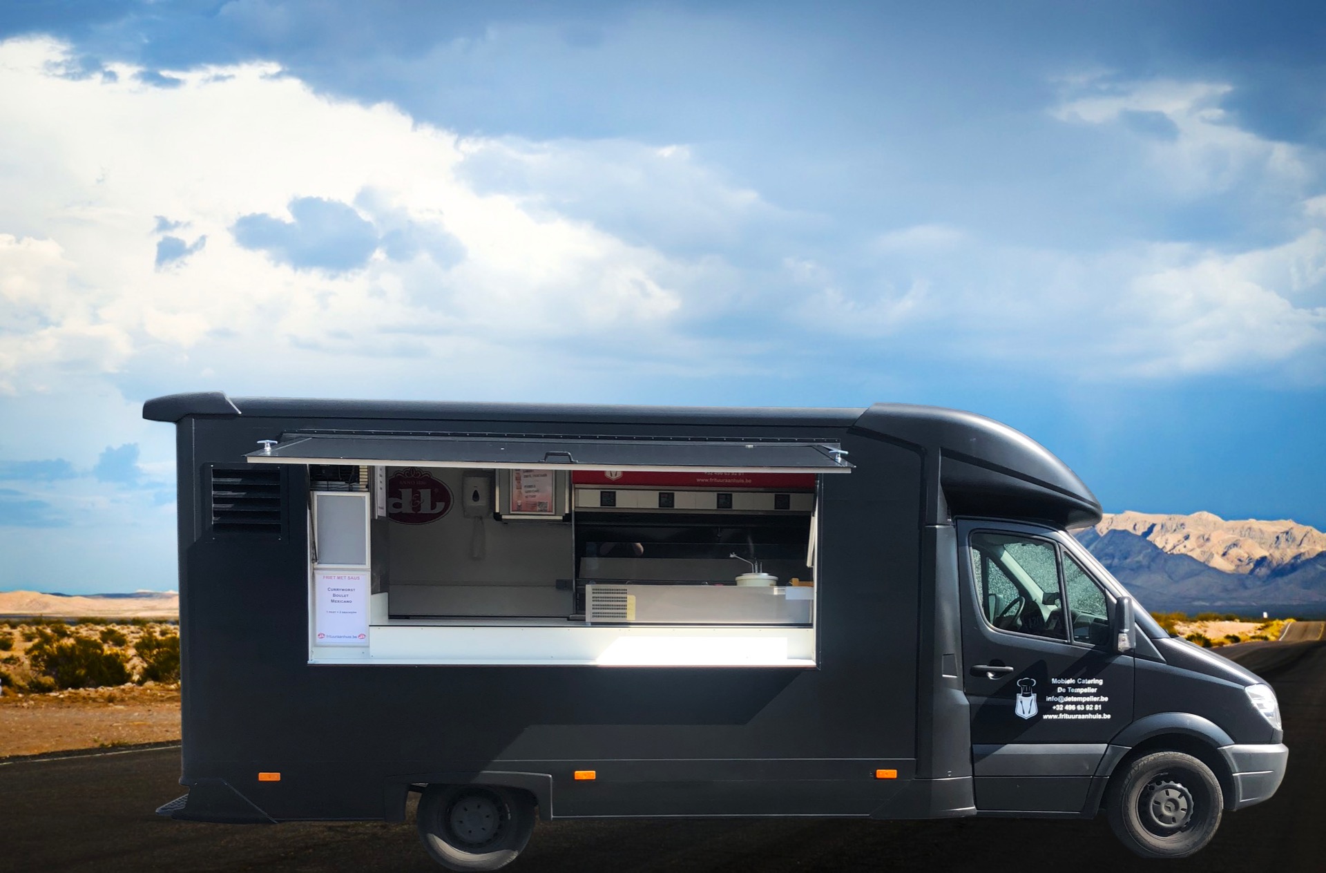 Foodtruck Sprinter zwart